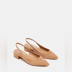 Steve Madden Camel Suede Tan Slingback Flats